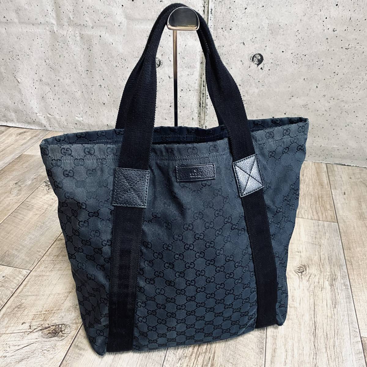 人気セール，得価 本物 GUCCI グッチ GG柄 キャンバス トートバッグ ハンドバッグ 黒 レザーバッグ ショルダーバッグ シェリーライン A4 レディース メンズ(その他)｜売買されたオークション情報、yahooの商品情 かばん、バッグ