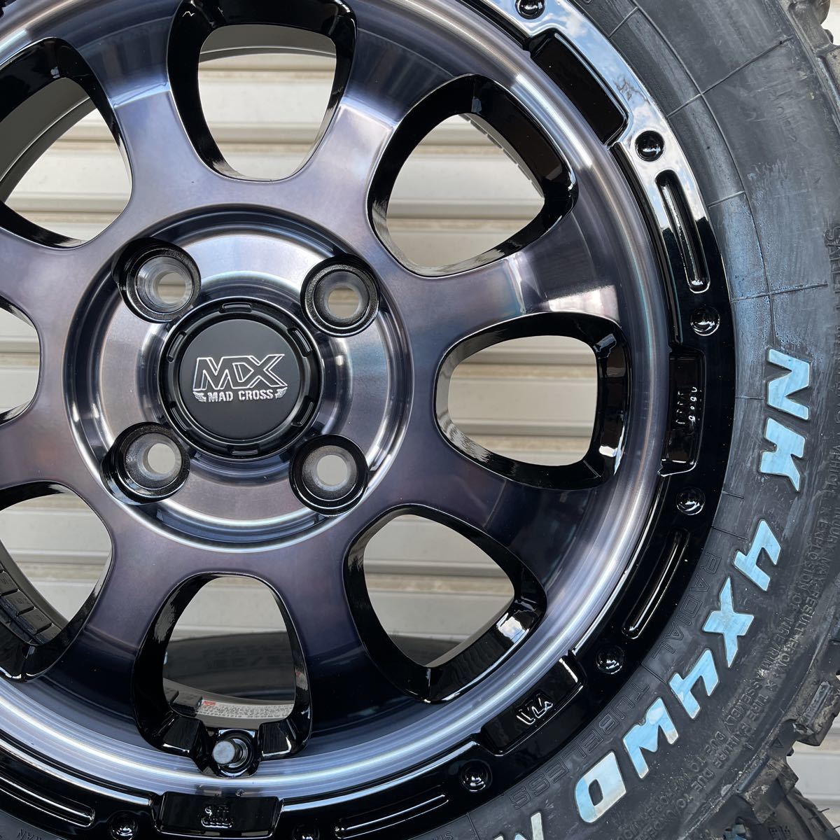 マッドクロスグレイス◆ナンカンFT-9 M/T ゴツゴツタイヤ◆165/65R14◆ホワイトレターマッド　ハスラー エブリィ キャリー ブラッククリア M&frasl;T FT-9 NANKANG +S10 14x4.5 LT