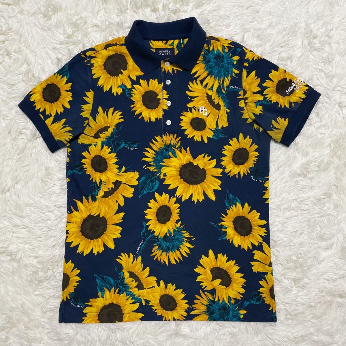 美品!!希少ひまわり柄!!パーリーゲイツ『夏の王者』PEARLY GATES