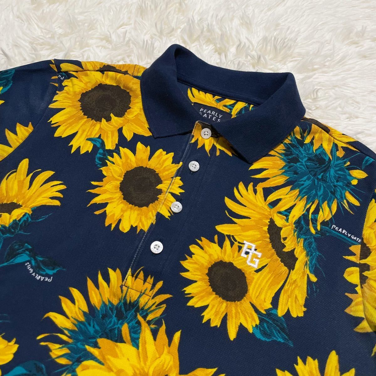 美品!!希少ひまわり柄!!パーリーゲイツ『夏の王者』PEARLY GATES