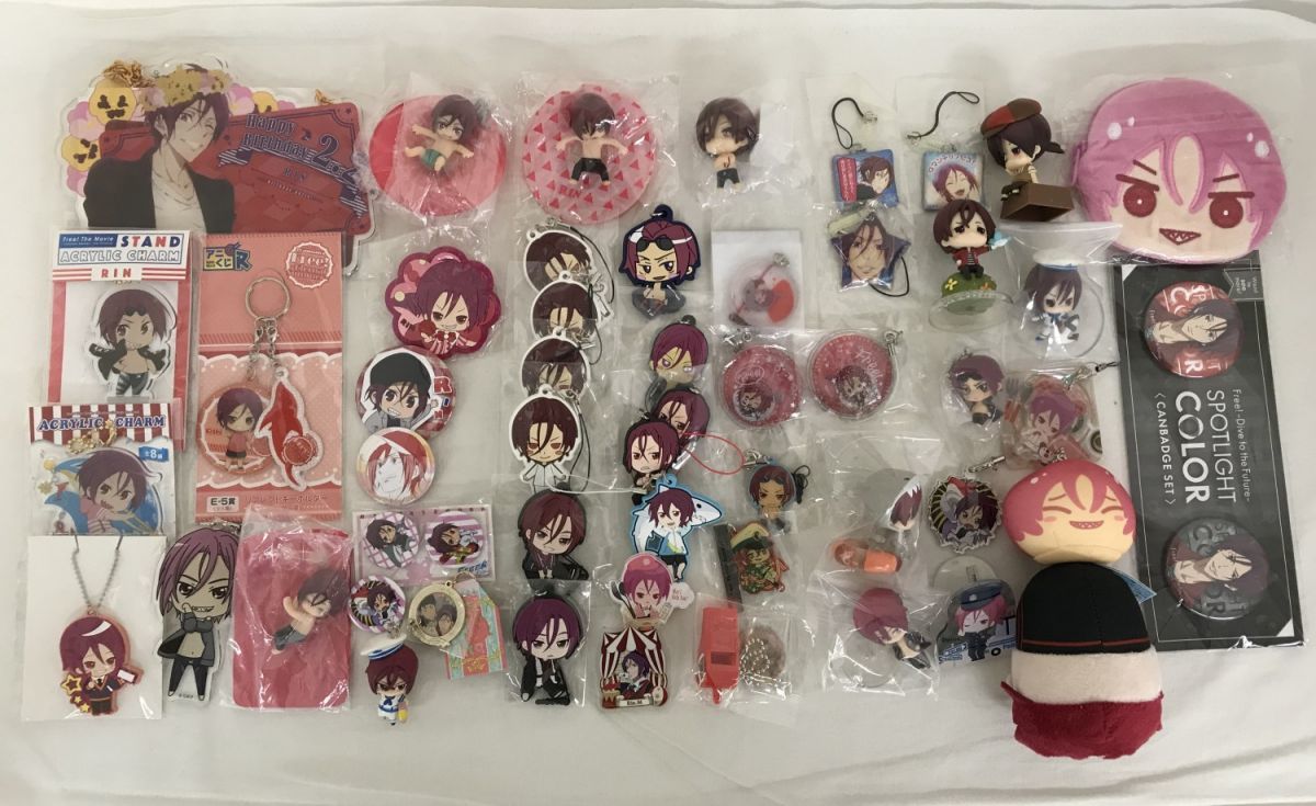 お得，人気 C99】グッズ Free! 松岡凛 缶バッジ ラバスト他まとめ売り 