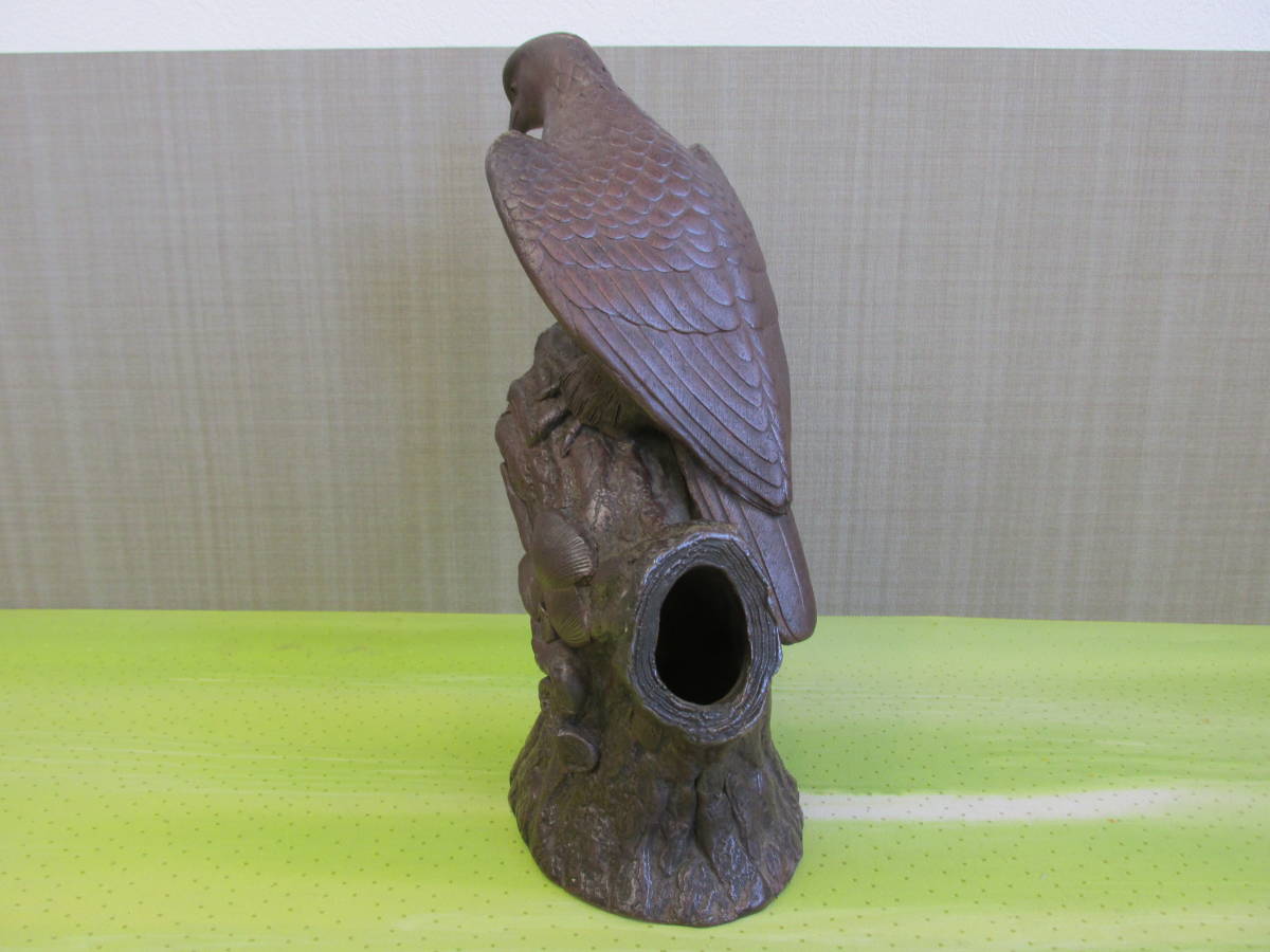 ○清雅○ 備前焼 松上の鷹 置物 細工物(備前)｜売買されたオークション 