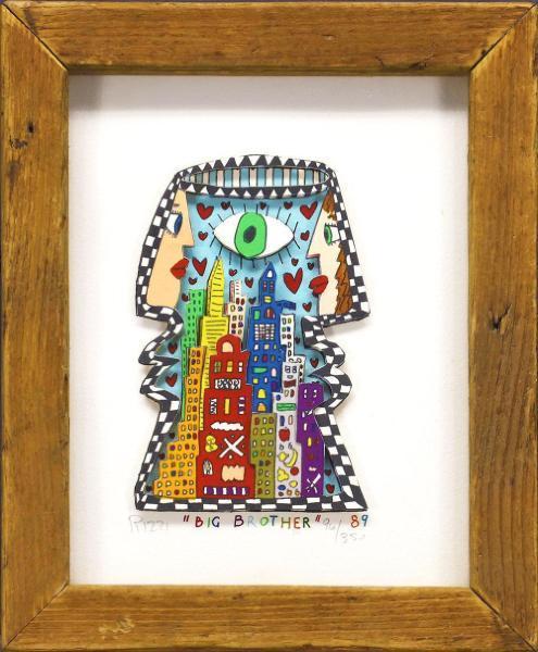 真作】【WISH】ジェームス・リジィ James Rizzi「BIG BROTHER」3D