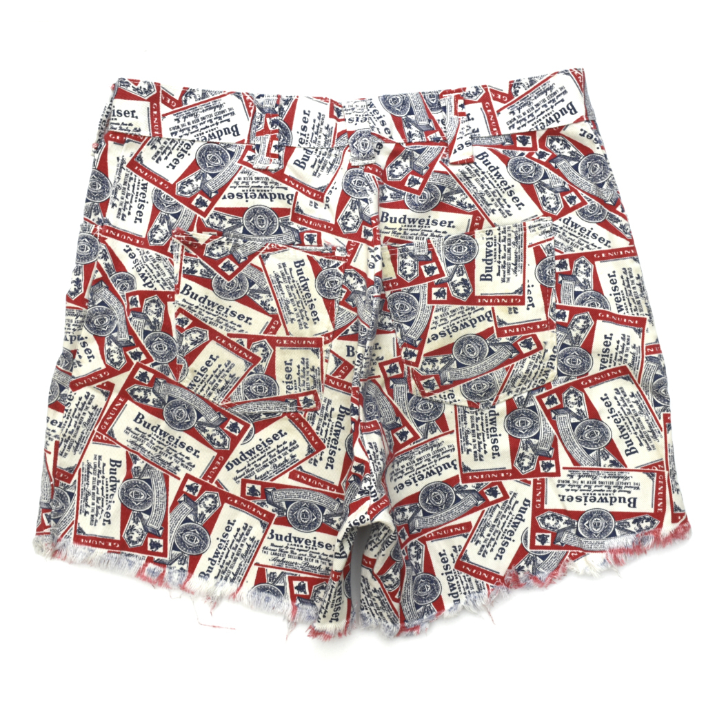 70s バドワイザー Budweiser ハーフパンツ 総柄 ショーツ 企業