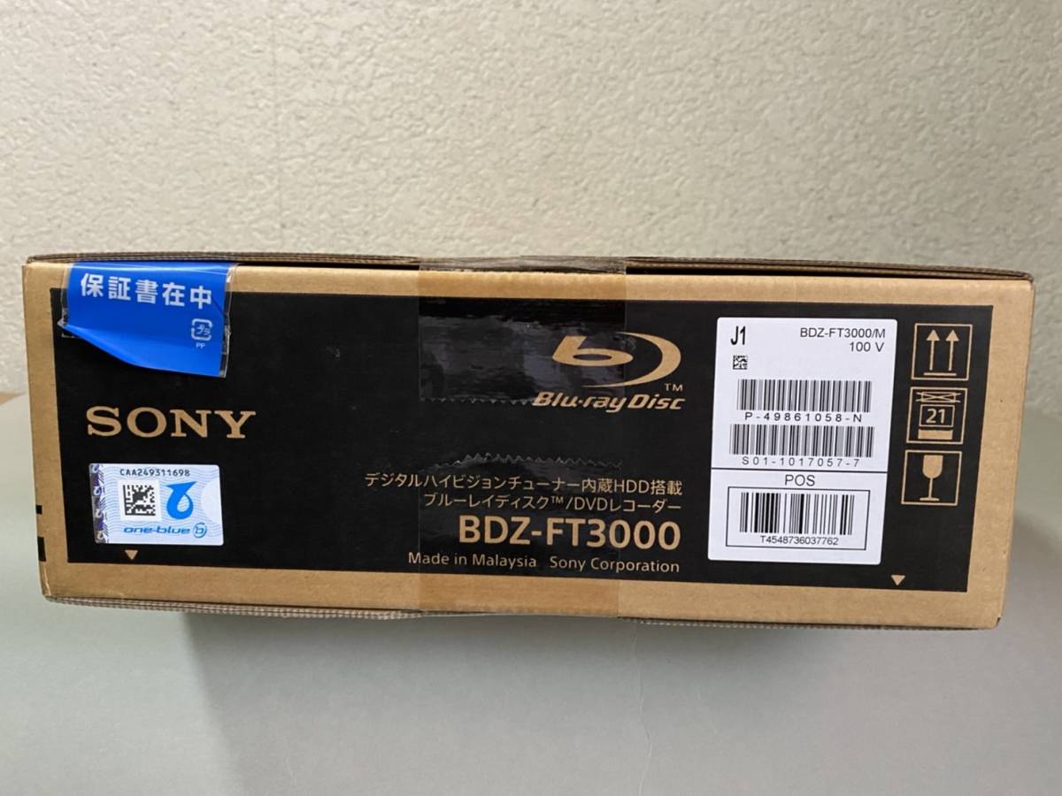 SONY 3TB HDD BDZ-FT3000 Blu-ray Disc Recorder Black w⁄ remote