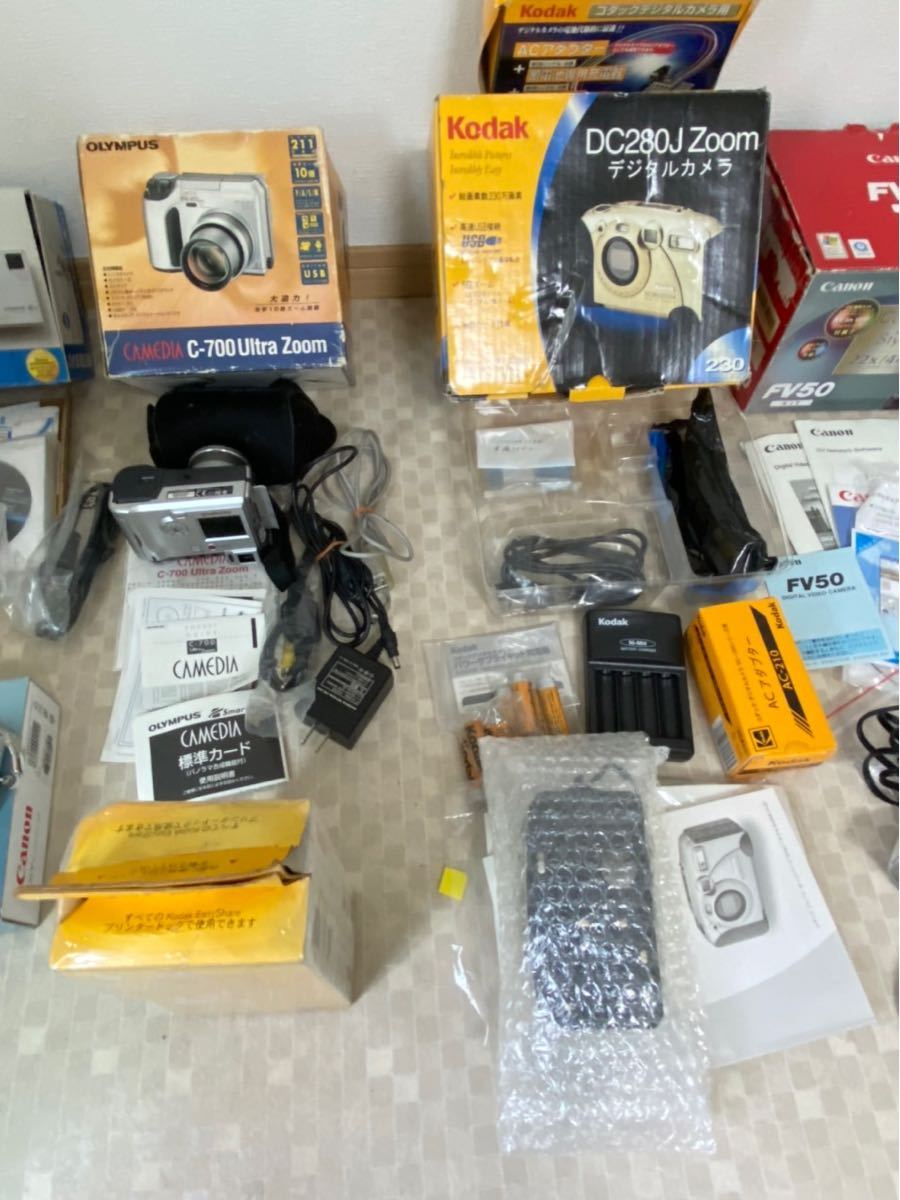 ち*い様 【極上品】フィルムカメラ4点セット昭和レトロCanon OLYMPUS デジタルカメラ olympus canon kodak 6台まとめて売る 【公式通販】