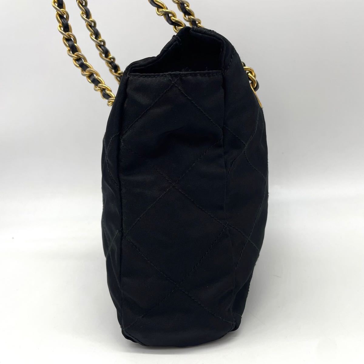 1円《美品》PRADA プラダ チェーンショルダーバッグ トートバッグ 三角 