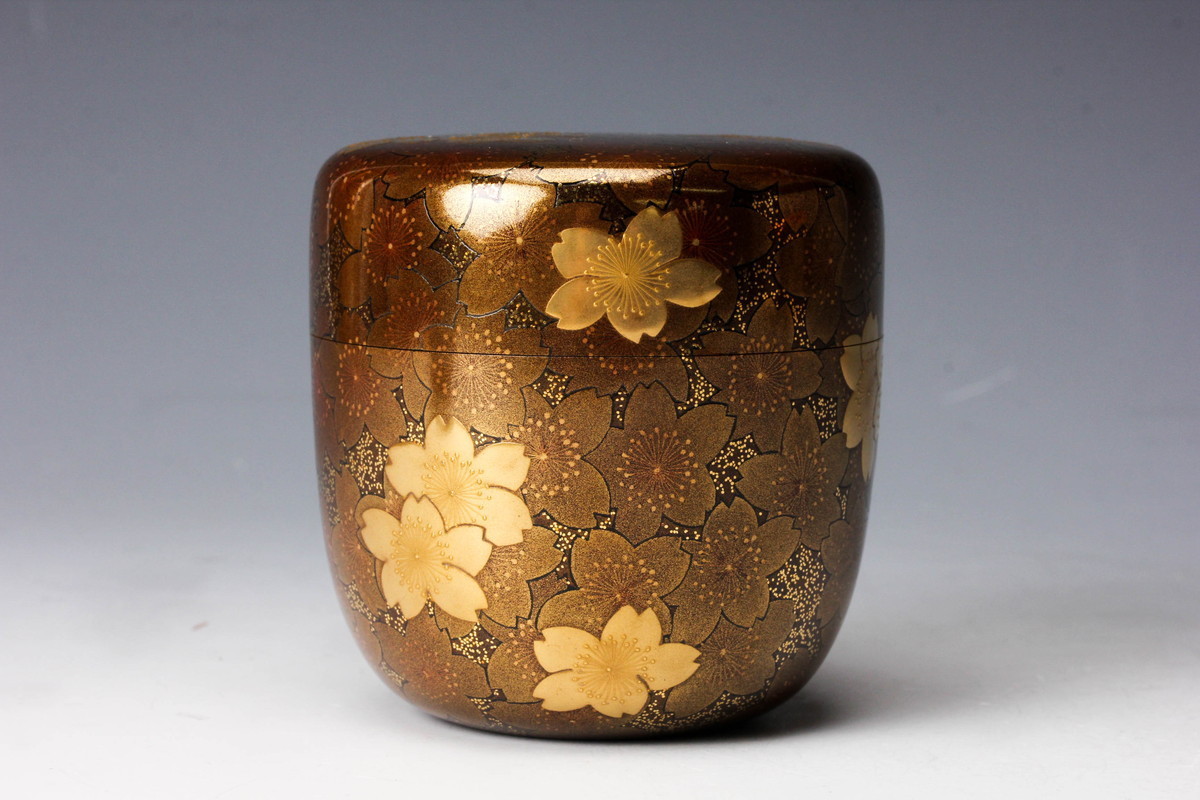 福士健(紫月) 桜蒔絵棗 内梨地 共箱 栞 本物保証 Yahoo!オークション