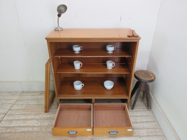 食器棚 古家具 アンティーク : 収納棚 中古 檜 欅 カップボード 水屋箪笥 |