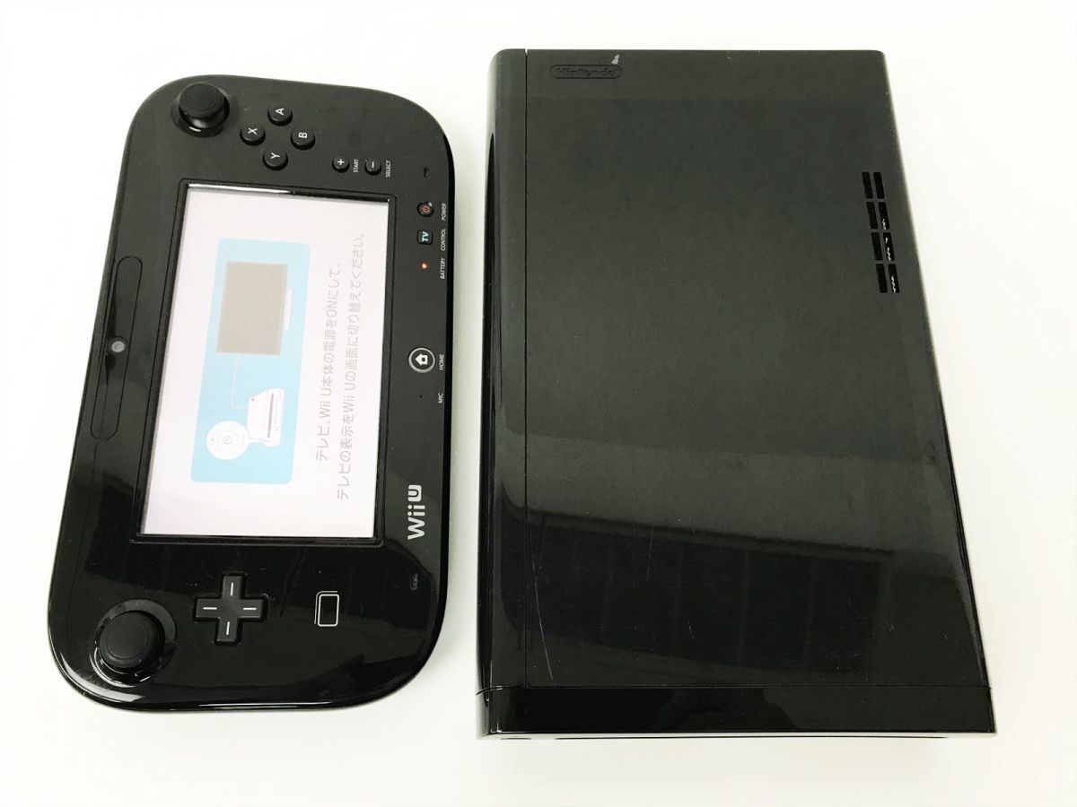 WiiU ブラック 本体 動作確認済み 1円】任天堂 WiiU 本体 セット 32GB