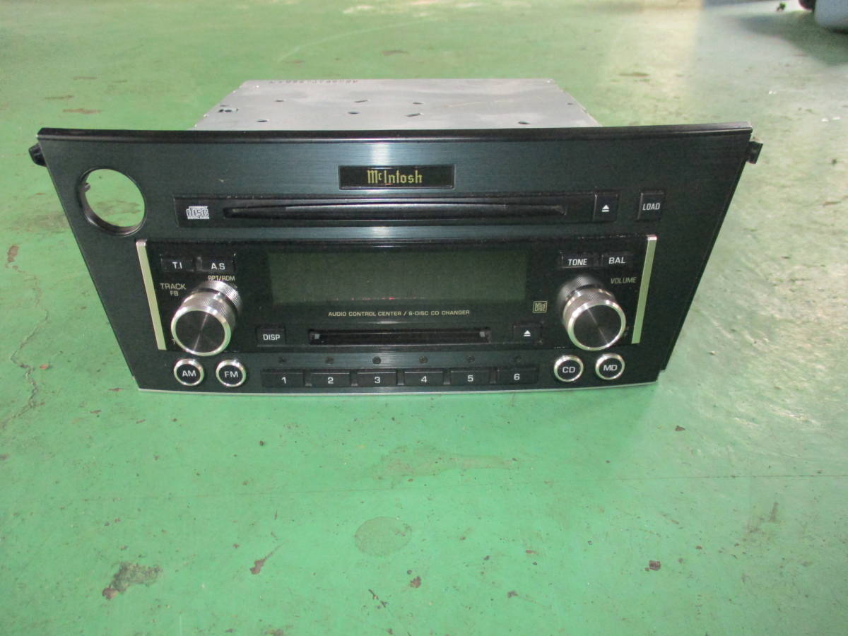 ジャンク】昭和レトロ CD&MD 2DINデッキ CQ-VX5500D 【外部入力＆電源