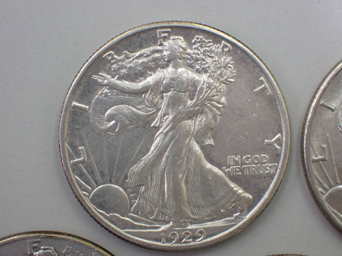 1944年製 ウォーキングリバティ ハーフダラー シルバー アメリカ製 6枚