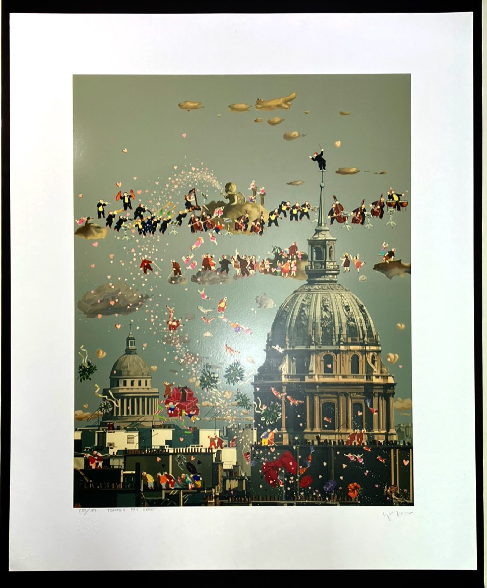 【ヒロ・ヤマガタ】　晩秋　シルクスクリーン　山形博導　額装可 ヒロ・ヤマガタ】晩秋シルクスクリーン山形博導額装可能