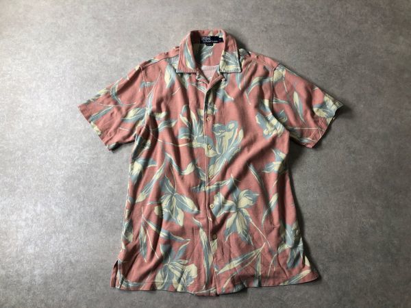 USA製○RALPH LAUREN○ヴィンテージ○鹿の子素材 アロハ シャツ