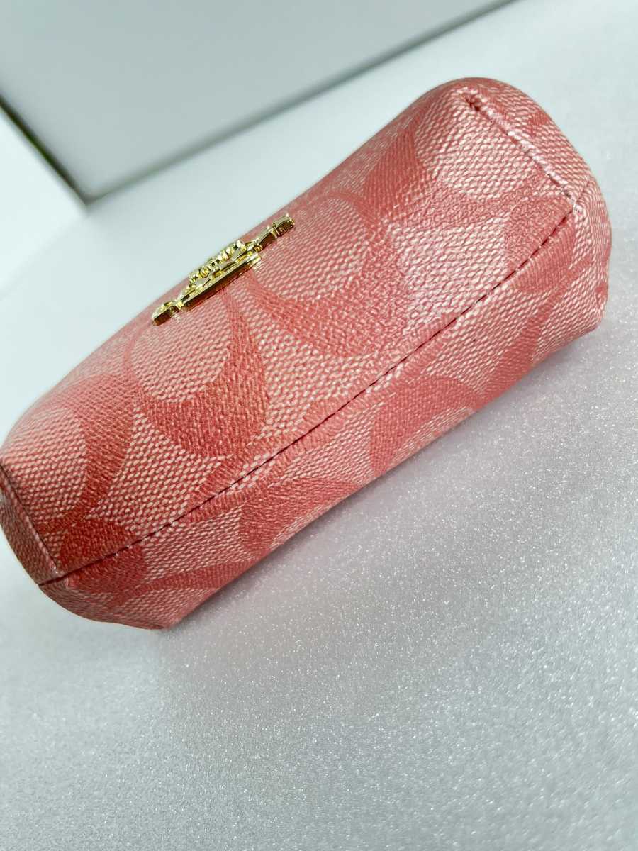 １円スタート☆新品未使用COACH コーチ キスロック ピンク コイン