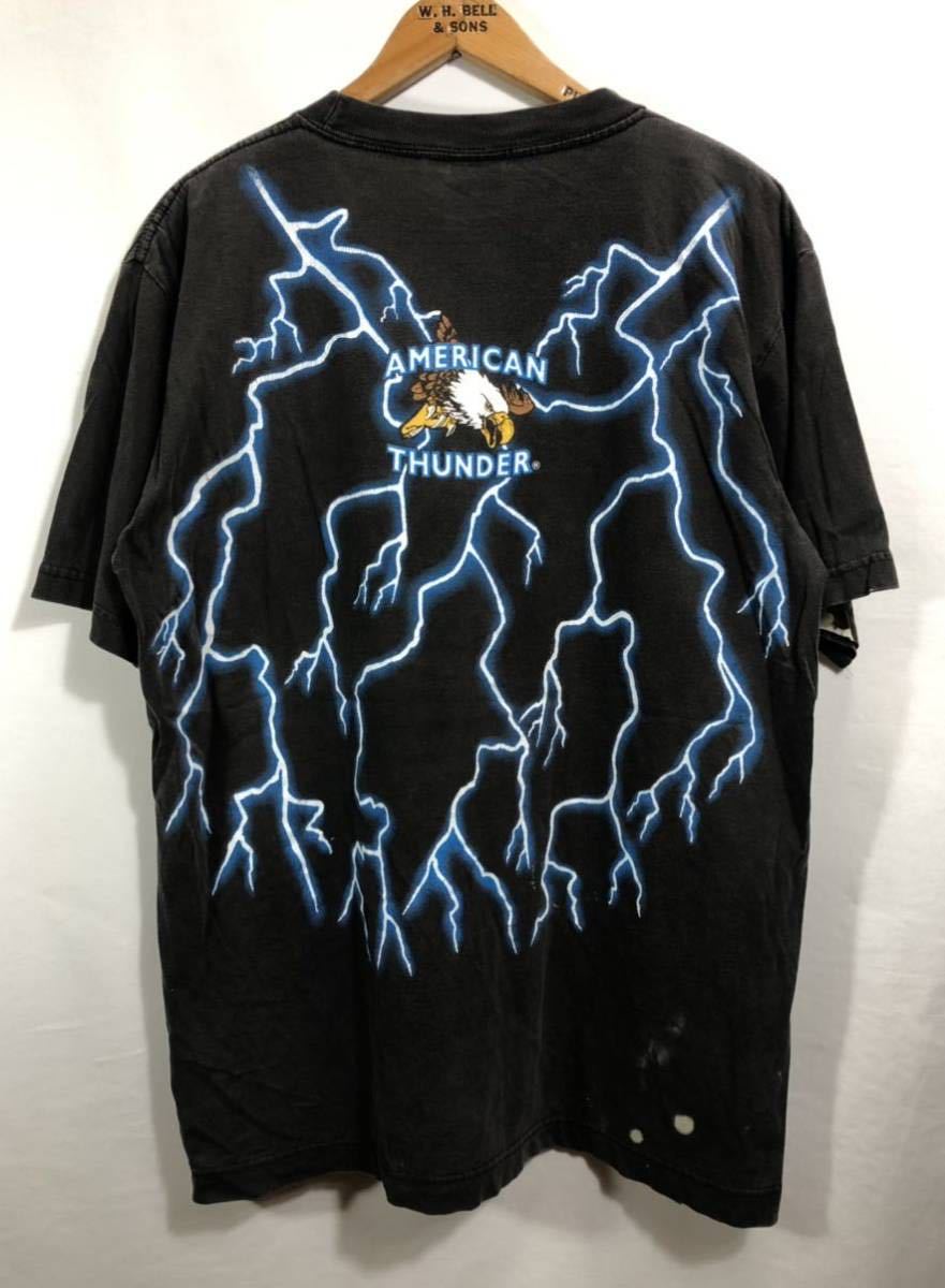 90s AMERICAN THUNDER ヴィンテージTシャツ L イーグル Vintage