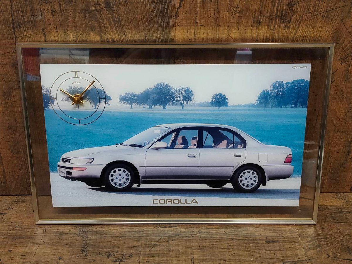 昭和レトロ パネル時計 27.5cm×43.5cm Jeco トヨタ COROLLA カローラ