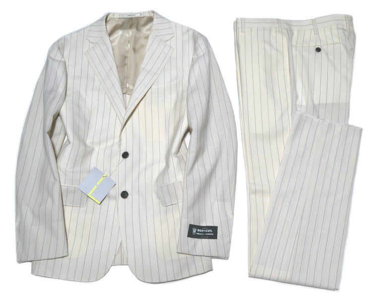 【新品】春夏 ドーメル社トロピカルアマデウス BARNEYS NEWYORK バーニーズニューヨーク 高級サマースーツ 46（Mサイズ程度）日本製 7388