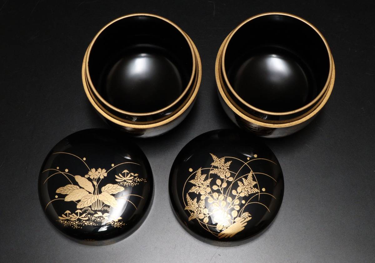 茶道具 - 共箱 メルカリ 了々斎好 蒔絵師 昔写 友斎造 春野棗 春野蒔絵 