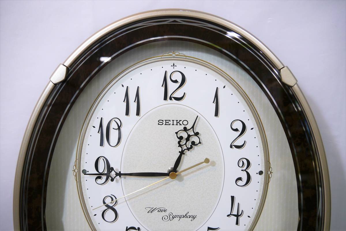 SEIKO/セイコー 電波壁掛け時計 AM259B 飾り振り子 メロディ アナログ 