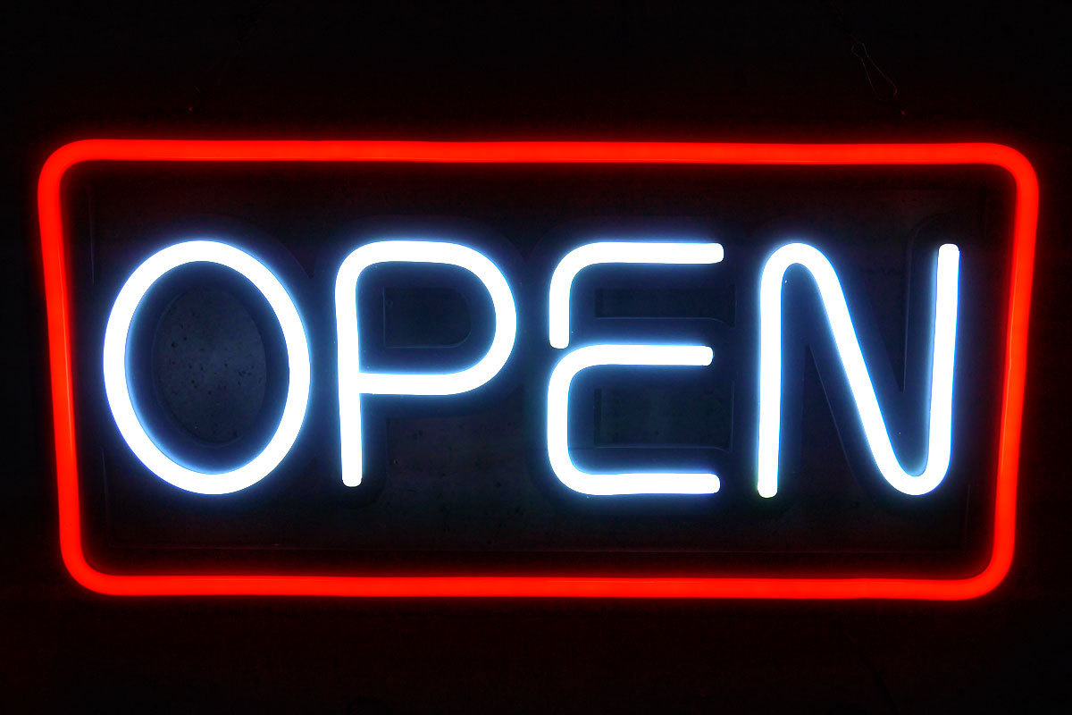 ネオンサイン OPEN | LED看板 四角 オープン ネオン管 open LEDサイン 
