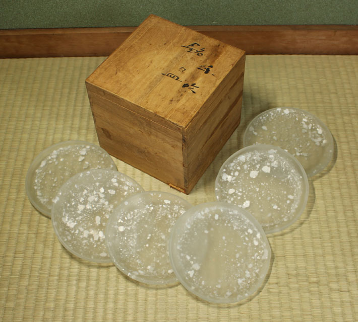 秘蔵品 藤田喬平作手吹銘々皿 藤田喬平手吹丸形銘々皿買取実績｜日晃堂