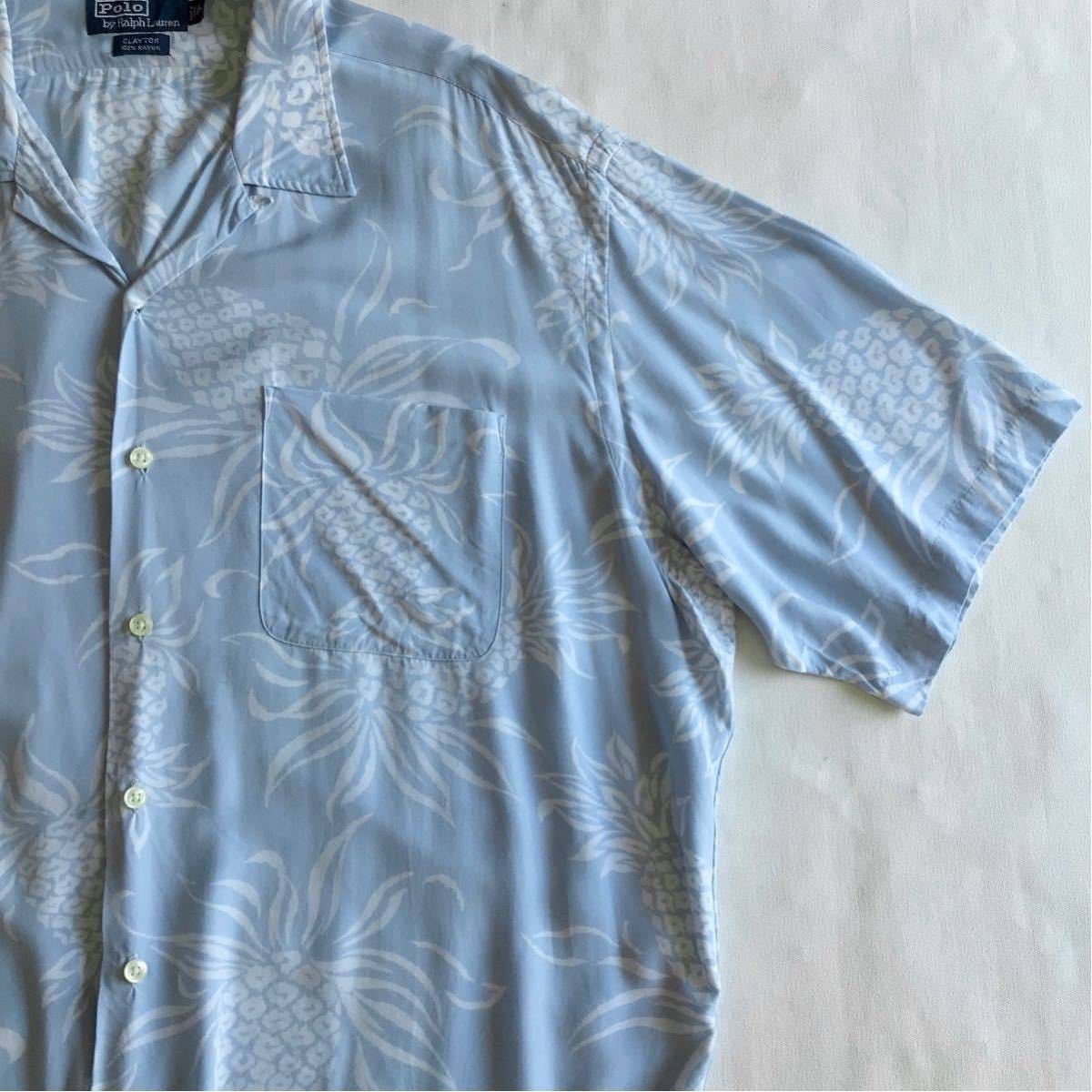 90s00s Polo Ralph Lauren ポロ ラルフローレン レーヨン 開襟シャツ