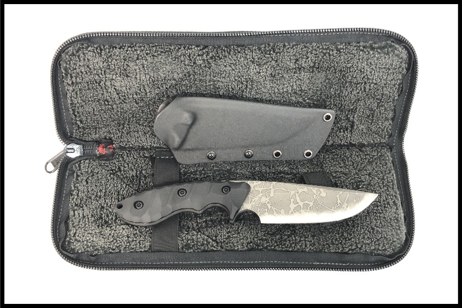 東京)松田菊雄 作 菊ナイフ ハシナウカムイエッチング OU-31  