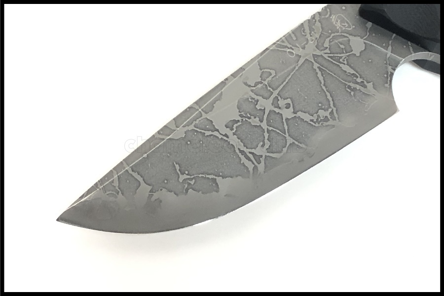 東京)松田菊雄 作 菊ナイフ ハシナウカムイエッチング OU-31  