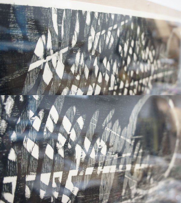 吹田文明「作品(光芒)」 1962年 木版画作品 代表作のひとつです。 東京