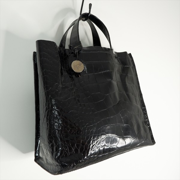 ◇送料無料◇ FURLA フルラ クロコ 型押し レザー 本革 ハンドバッグ 