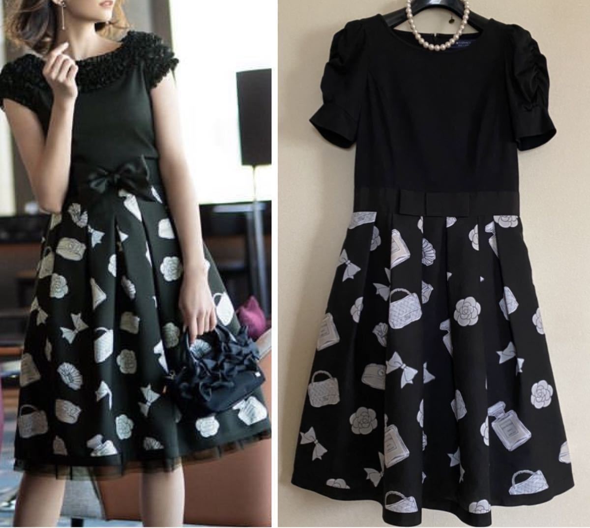 美品♥リボンが素敵なワンピース♥エムズグレイシー38 素晴らしかっ