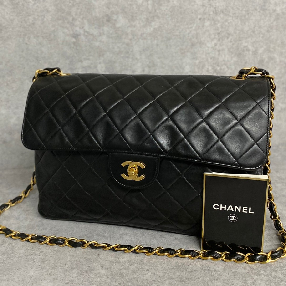 【人気セール，豊富な】 1円 極 シール有 CHANEL シャネル デカマトラッセ 30cm ラムスキン ココマーク レザー チェーン ショルダーバッグ ブラック 15780(ショルダーバッグ)｜売買されたオークション情報、yahooの商品情 かばん、バッグ