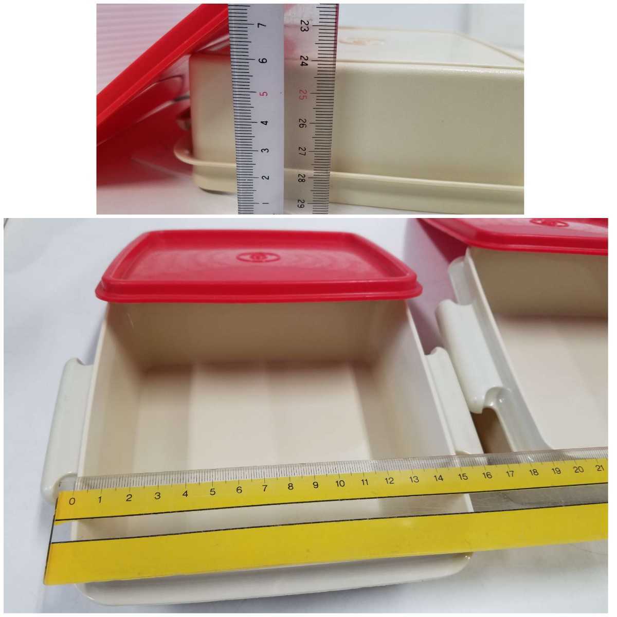 タッパーウエア 蓋付き保存容器 4個セット 昭和レトロ 【公式通販】