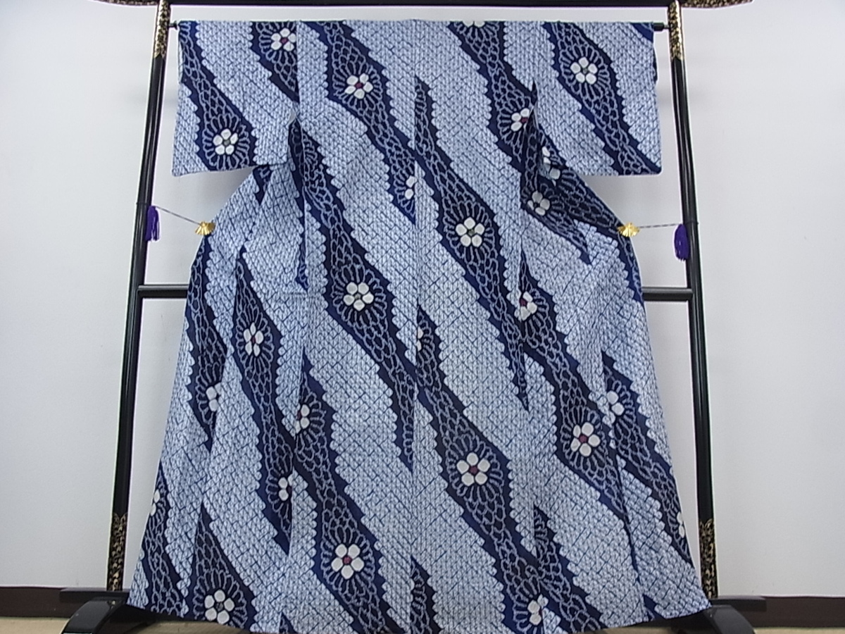  花美人着物 夏物 浴衣 有松鳴海絞り 伝統工芸品 花繋ぎ 藍染め 綿 逸品 n0570(浴衣（単体）)｜売買されたオークション情報、yahooの商品情報をアーカイブ公開 - オークファン その他