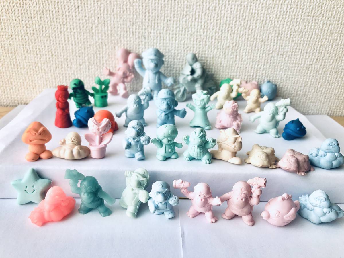 ファミコン消しゴム カラーポーズ人形 スーパーマリオまとめてセット 