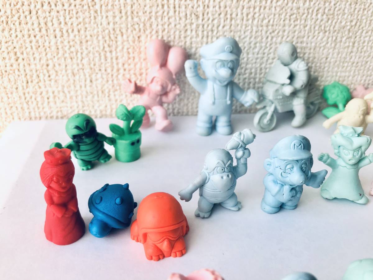 ファミコン消しゴム カラーポーズ人形 スーパーマリオまとめてセット 
