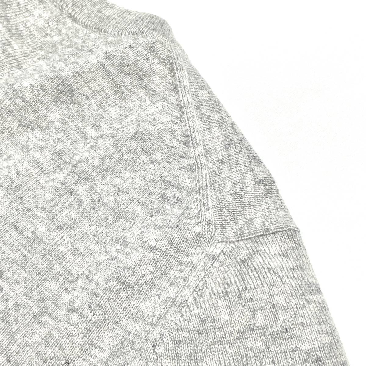 未使用品 バランタイン カシミア100%のイタリア製Vネックニット イタリアsize46 ライトグレー色 Ballantyne 最高峰 内蒙古産カシミヤ バランタイン 未使用品 BALLANTYNE ブルー ５４ KLD