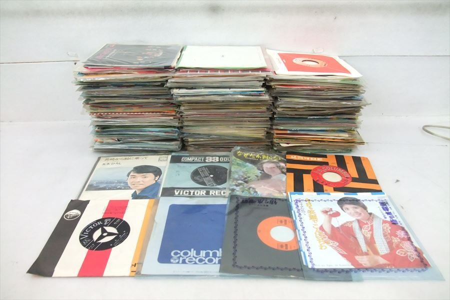 【中古大量品】レコード盤　２０枚セット EP盤 ジャンル様々 ▽ 約300枚 レコード 中古 約300 ▽まとめて出品