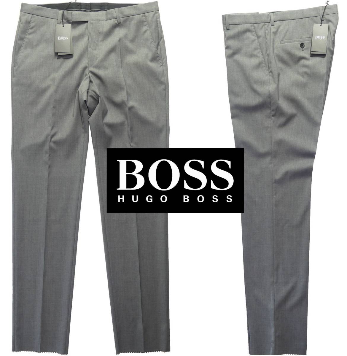 HUGOBOSS 濃紺 スラックス フランネル 28インチ 未使用新品タグ付き