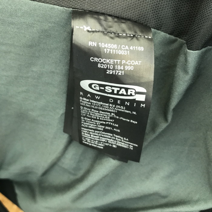 RAW G-STAR ロングコート THE ステンカラーコートの人気 BLANKET G-STAR RAW ロングコート メンズ ブラック 表記サイズ：L [jgg]