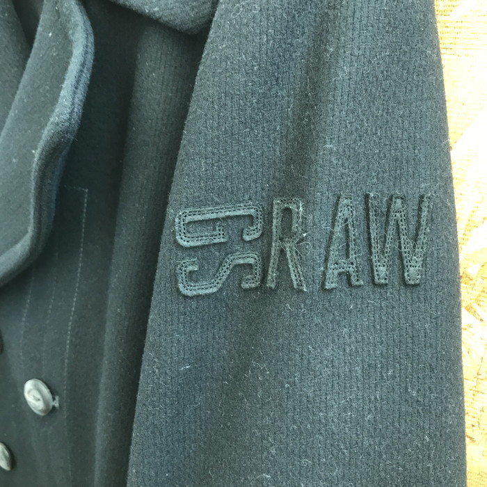 RAW G-STAR ロングコート THE ステンカラーコートの人気 BLANKET G-STAR RAW ロングコート メンズ ブラック 表記サイズ：L [jgg]