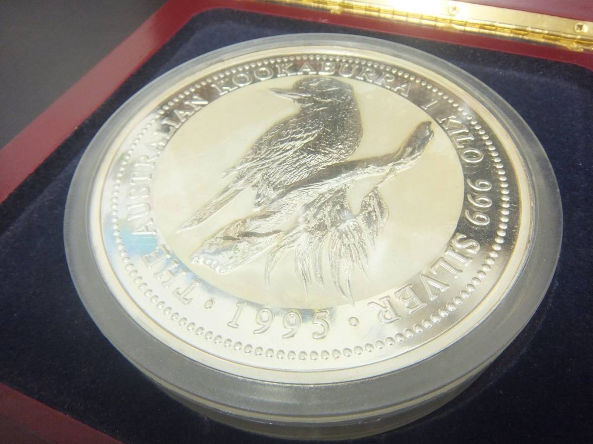 銀貨】オーストラリア 30ドル銀貨 1995年 1キロ銀貨 カワセミ☆即日 