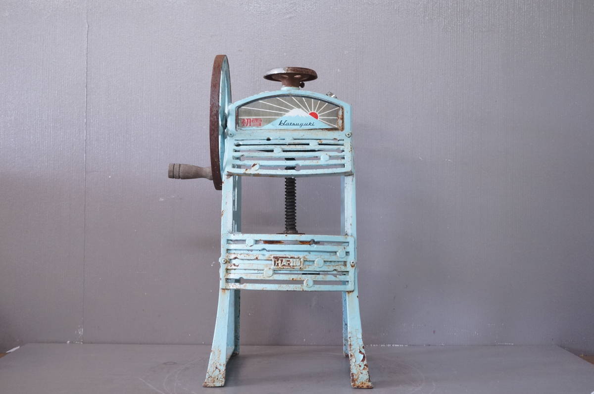 Hatsuyuki 初雪 HA-110 氷削機 かき氷機 富士山 手動 手回し カキ氷 昭和レトロ 追加画像有り SA-3013