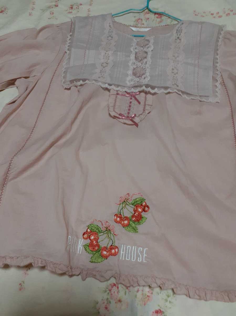PINK HOUSE ☆ 綿ローン 長袖ブラウス ピンク 新品タグ付き 【公式通販】