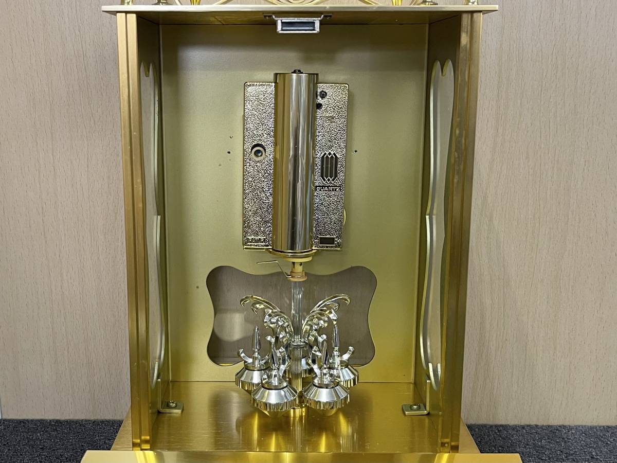 USED◇【 MASTER QUARTZ マスター クオーツ 置時計 回転振り子式 MADE
