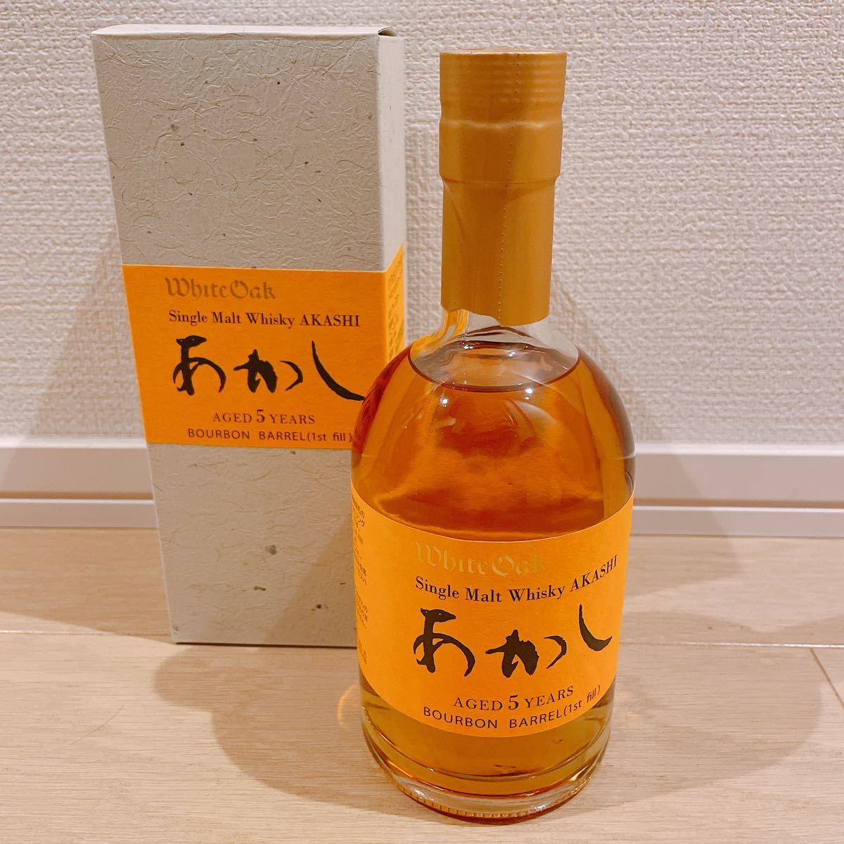 飲料 【未開栓】シングルモルト あかし バーボンバレル 4年 2018-2022