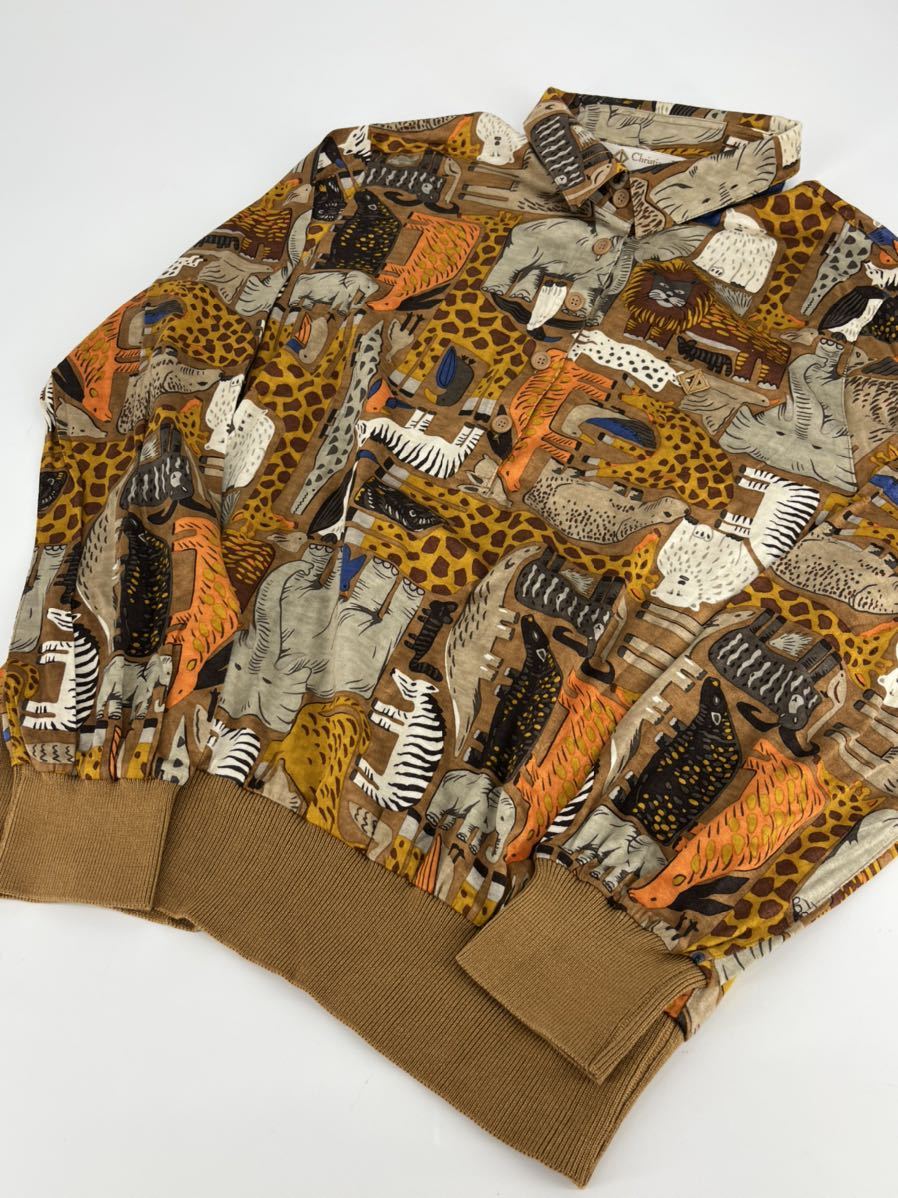 【新品，格安】 / /Christian Dior SPORT/アニマル 総柄 長袖ポロシャツ /L /クリスチャンディールスポーツ カットソー シャツ Tシャツ インナー(その他)｜売買されたオークション情報、yahooの商品情報をアーカイブ 女性用