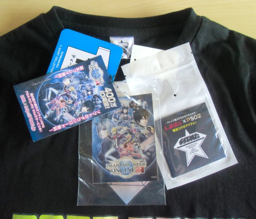 RARE DROP レアドロップ PSO2×しまむら コラボTシャツ PHANTASY STAR 