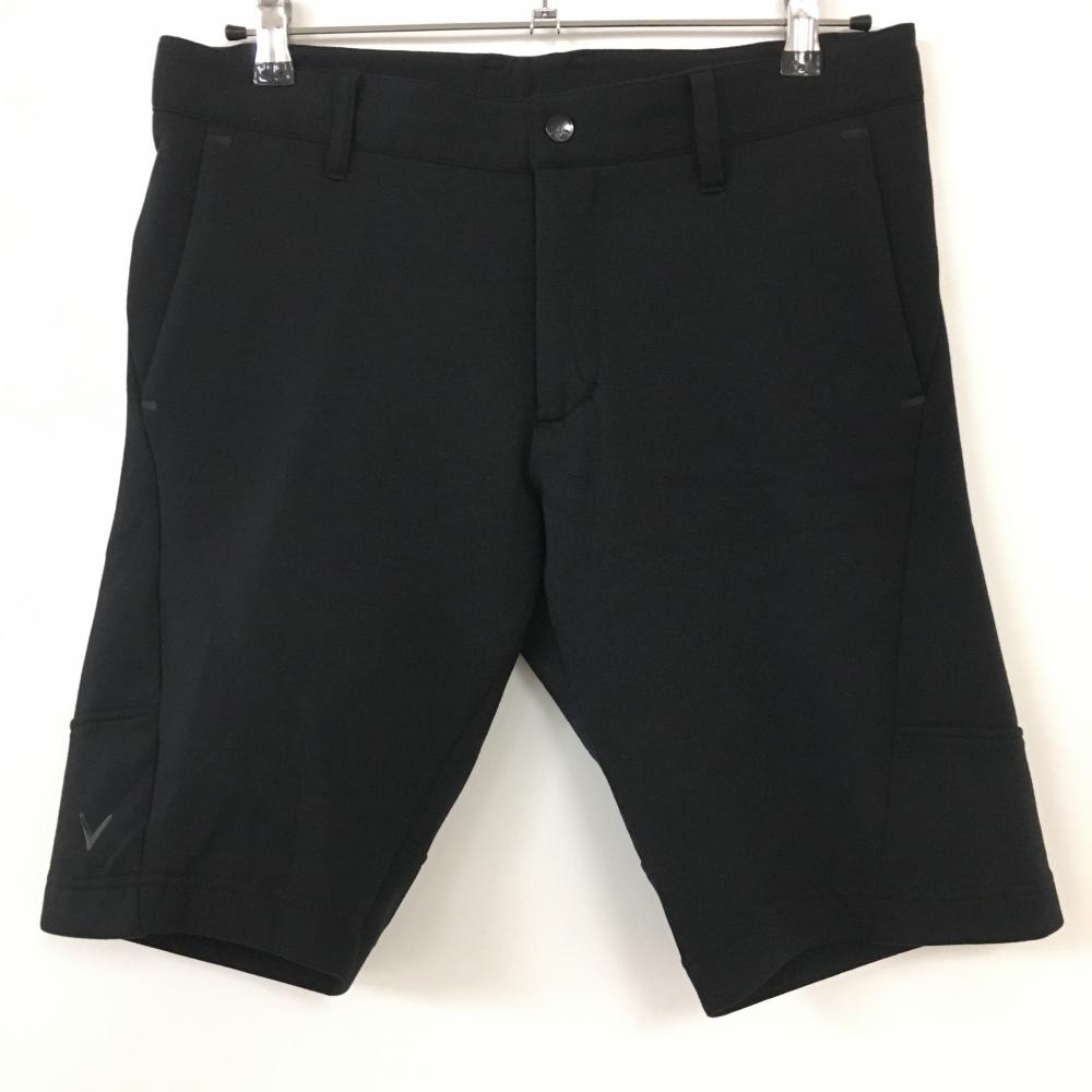 【超美品】Callaway キャロウェイ ハーフパンツ 黒 ダンボールニット シンプル メンズ M ゴルフウェア